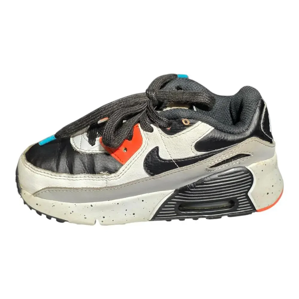 Nike Air Max 90 Kids‎ 7C Black White Infrared Sneakers Toddler Shoes